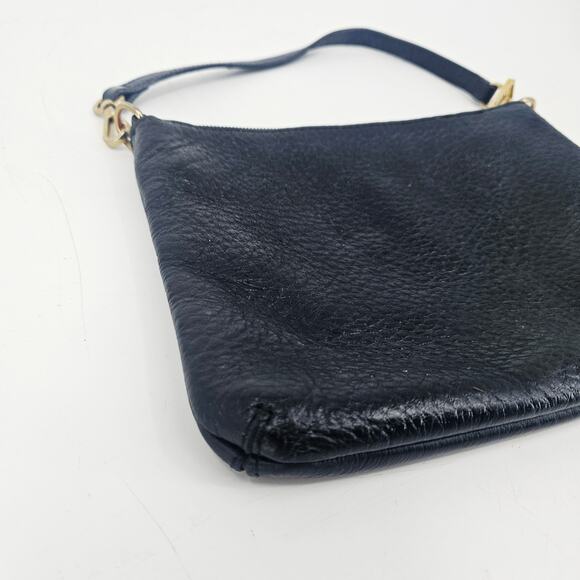 Lodis Black Pebbled Leather Clutch Small Bag Purse Italian Designer Minimalist - Picture 4 of 13
